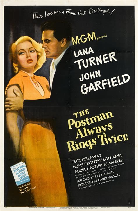 the postman always rings twice 1946 poster